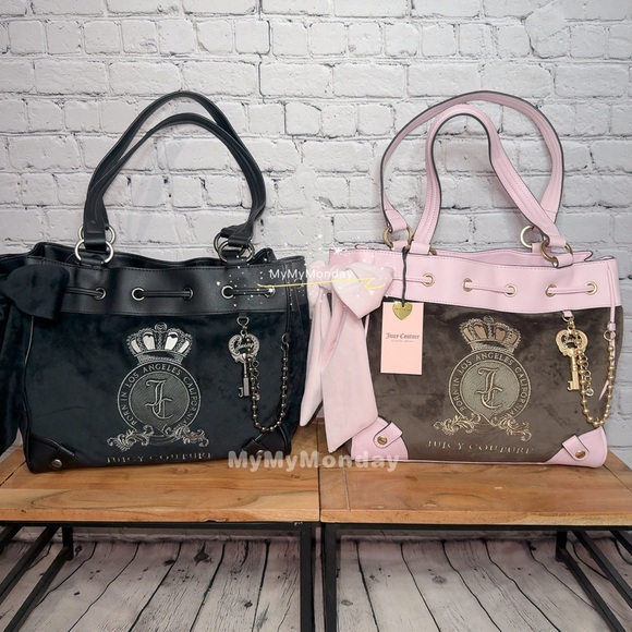 Juicy Couture Daydreamer Classic Juicy Lover Tote Bag Purse Set of 2